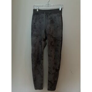 Lululemon Men's Tie Dye Jogger Pants Gray Black size XS Drawstring Pockets
